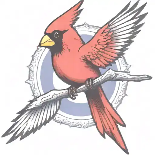 A Cardinal Flying tattoo design idea