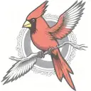 A Cardinal Flying tattoo design idea