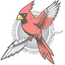A Cardinal Flying tattoo design idea