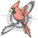 A Cardinal Flying tattoo design idea