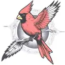 A Cardinal Flying tattoo design idea