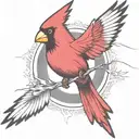 A Cardinal Flying tattoo design idea