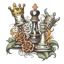 king chess piece tattoo design idea