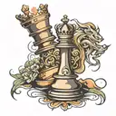 king chess piece tattoo design idea