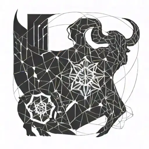 cancer and taurus zodiac tattoo design idea