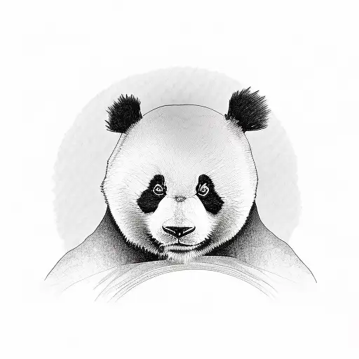 A panda bear that says i'm josh's panda boi tattoo design idea