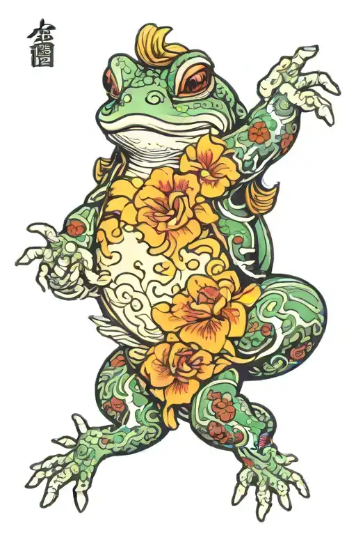 Jin Chan Money Toad  tattoo design idea