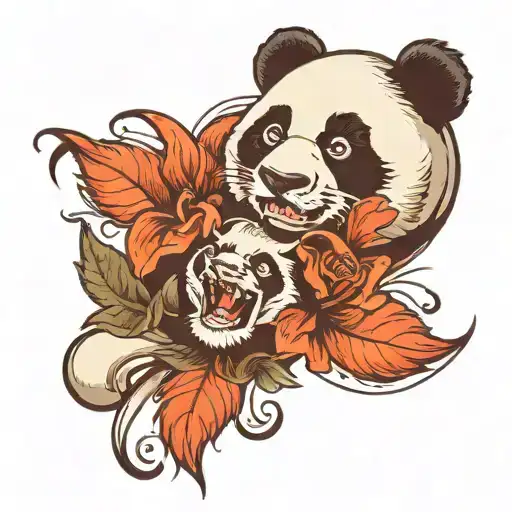panda face tattoo tattoo design idea