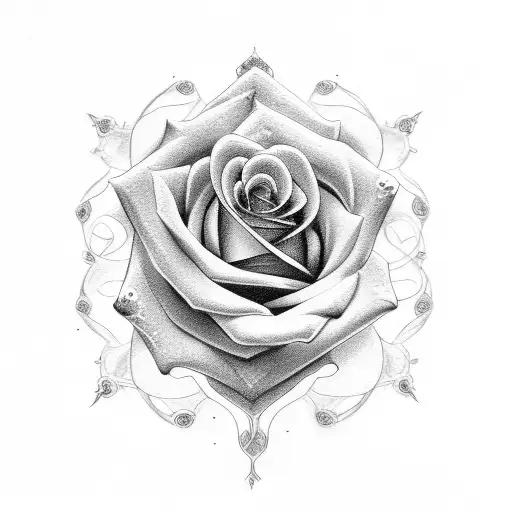Rose tramp stamp with name Mariel on it tattoo design idea