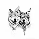 LOBO E SOBRA DO LOBO  tattoo design idea