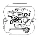 eyeglasses with the words Don't lose sight tattoo design idea