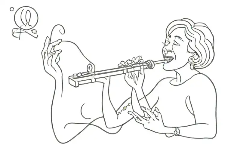 past grandmother singing baking adele simple tattoo tattoo design idea