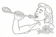 past grandmother singing baking adele simple tattoo tattoo design idea