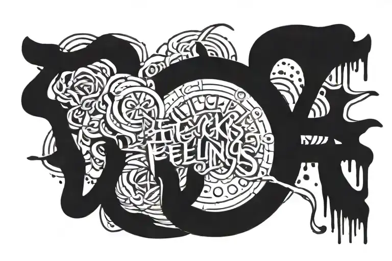 fuck your feelings stay reckless tattoo design idea