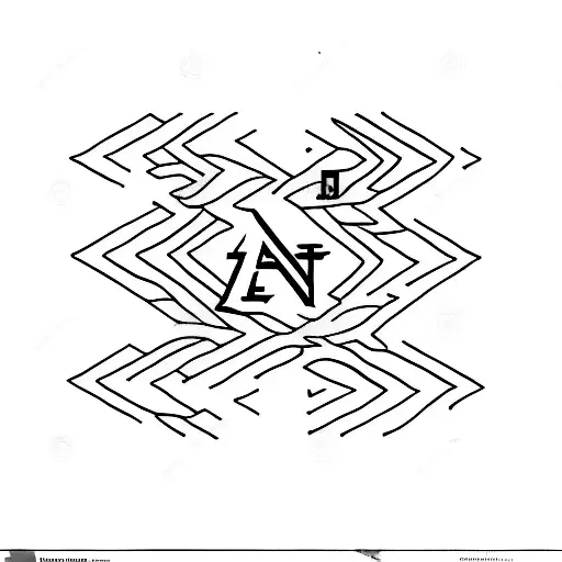 Letters A R C and J cursive handwriting aligned in a row  tattoo design idea