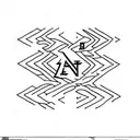 Letters A R C and J cursive handwriting aligned in a row  tattoo design idea