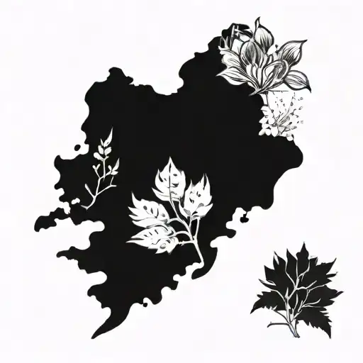 alaska theme with fireweed blooming tattoo design idea