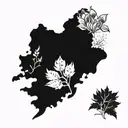 alaska theme with fireweed blooming tattoo design idea