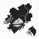 alaska theme with fireweed blooming tattoo design idea