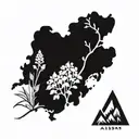 alaska theme with fireweed blooming tattoo design idea