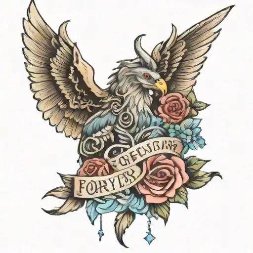 forever and always tattoo design idea