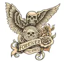 forever and always tattoo design idea