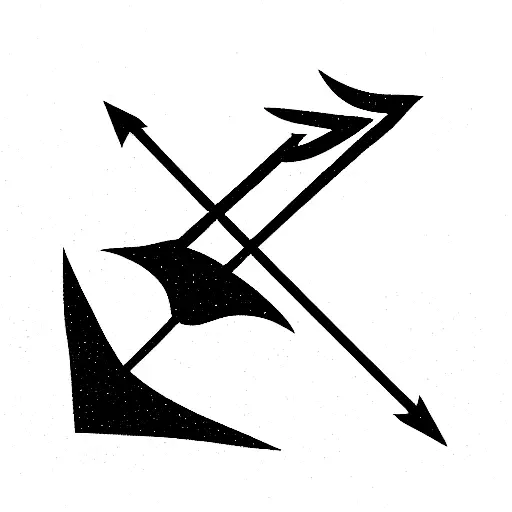 Sagittarius arrow tattoo design idea