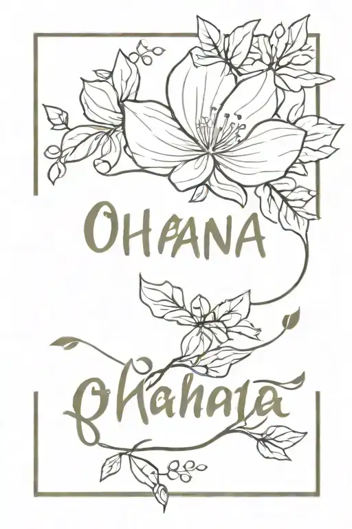 Ohana Disney Autumn Penny Ophelia Ezekiel tattoo design idea