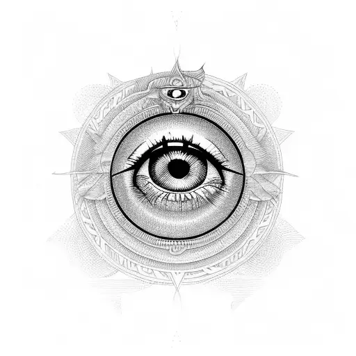 Eye of Ra tattoo design idea