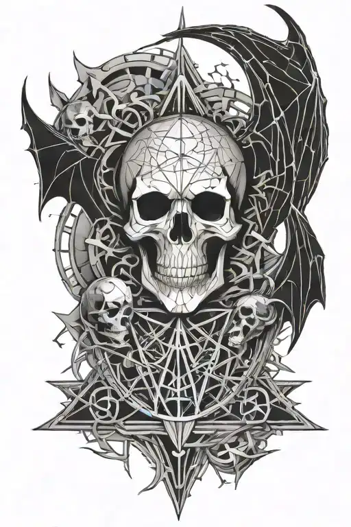 avenged sevenfold deathbat tattoo design idea