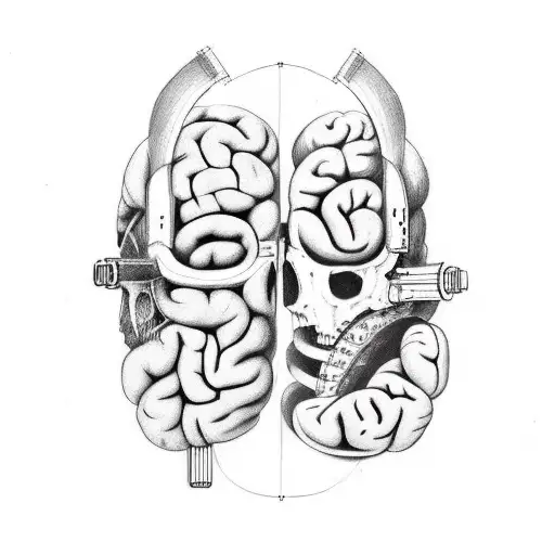 brain vs heart on libra tattoo tattoo design idea