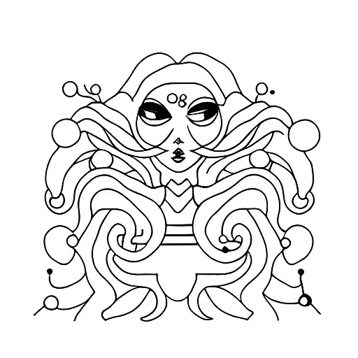 nude lady tattoo design idea