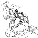 nude lady tattoo design idea