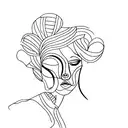 nude lady tattoo design idea