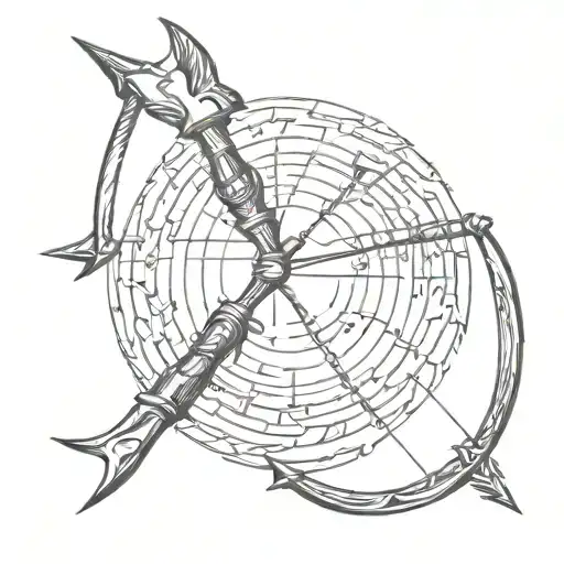 bow and arrow design tattoo design idea