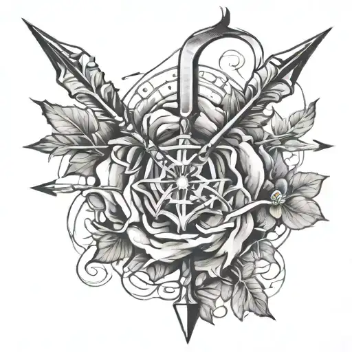 bow and arrows tattoo  tattoo design idea