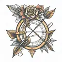 bow and arrow design tattoo design idea