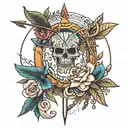 bow and arrow design tattoo design idea