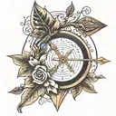 bow and arrow design tattoo design idea