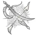 bow and arrow design tattoo design idea