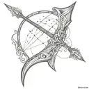bow and arrow design tattoo design idea