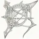 bow and arrow design tattoo design idea