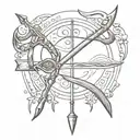 bow and arrow design tattoo design idea