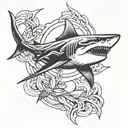 shark tattoo design idea