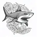 shark tattoo design idea