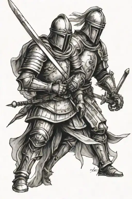 a spartiate a samouraï and a templar knight tattoo design idea