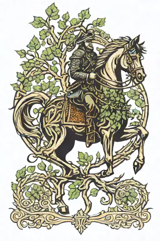 polish hussar Irish tree of life tattoo design idea