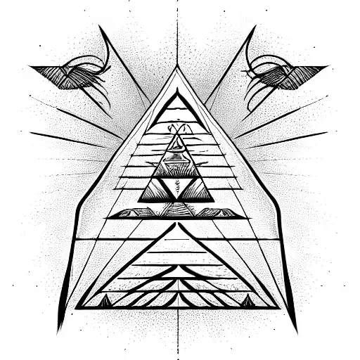 pyramid  tattoo design idea