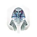 alien sphinx tattoo design idea