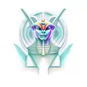 alien sphinx tattoo design idea